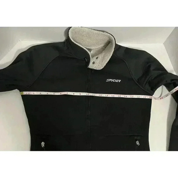 Spyder Fleece Women’s L Black Sweater  Jacket Full Zip - Picture 9 of 11
